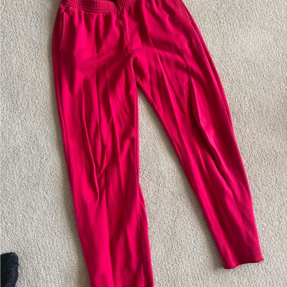 TNA Hot Pink Terry Fleece Pants - Picture 2 of 4